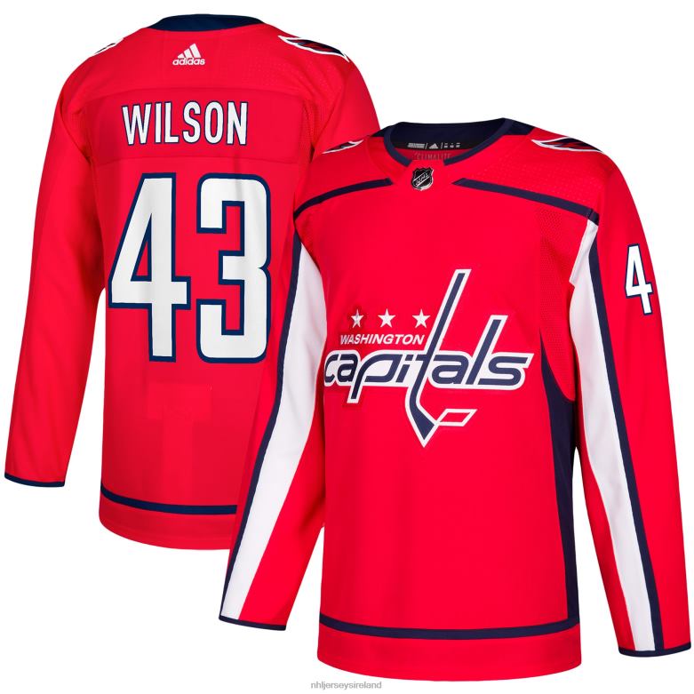 NHL Men Washington Capitals Tom Wilson Adidas Red Home Authentic Player Jersey D002V1719 Clothing