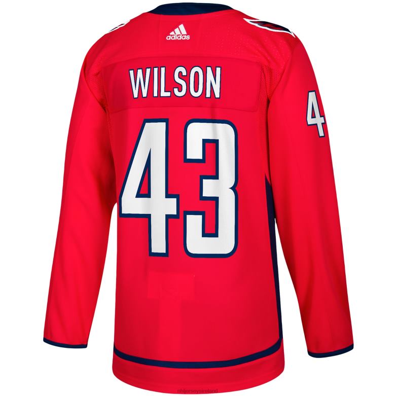NHL Men Washington Capitals Tom Wilson Adidas Red Home Authentic Player Jersey D002V1719 Clothing