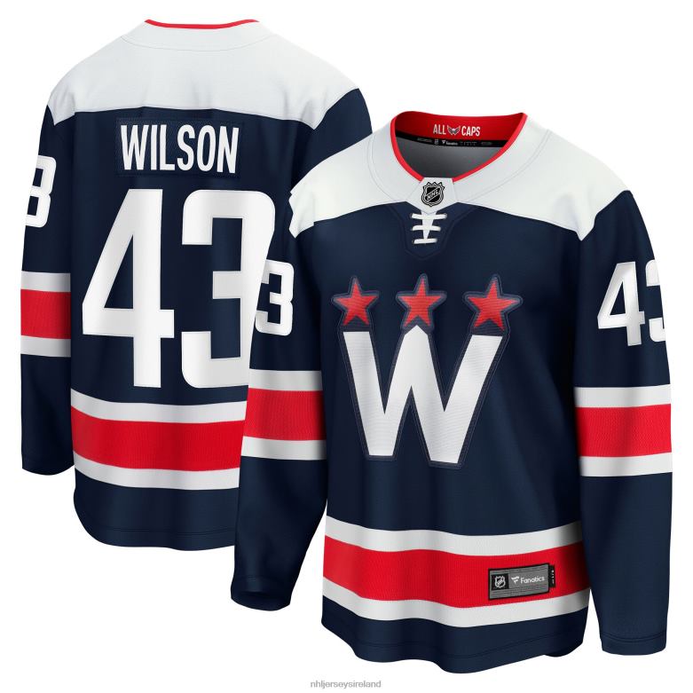 NHL Men Washington Capitals Tom Wilson Fanatics Branded Navy 2020/21 Alternate Premier Breakaway Player Jersey D002V282 Clothing
