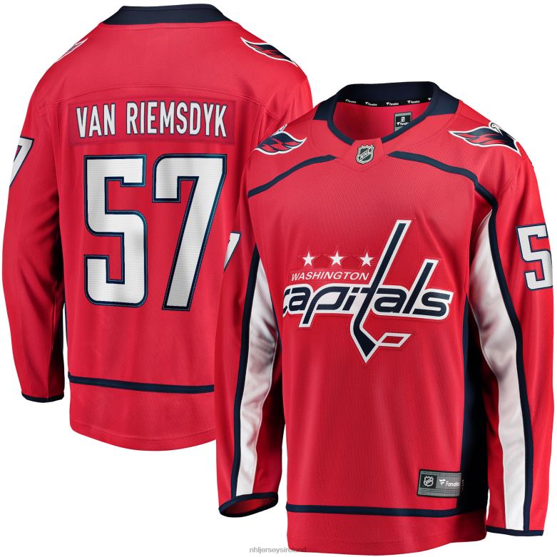 NHL Men Washington Capitals Trevor Van Riemsdyk Fanatics Branded Red Home Breakaway Jersey D002V2400 Clothing