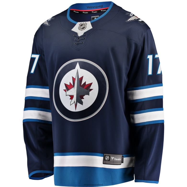 NHL Men Winnipeg Jets Adam Lowry Fanatics Branded Navy Breakaway Replica Jersey D002V1541 Clothing