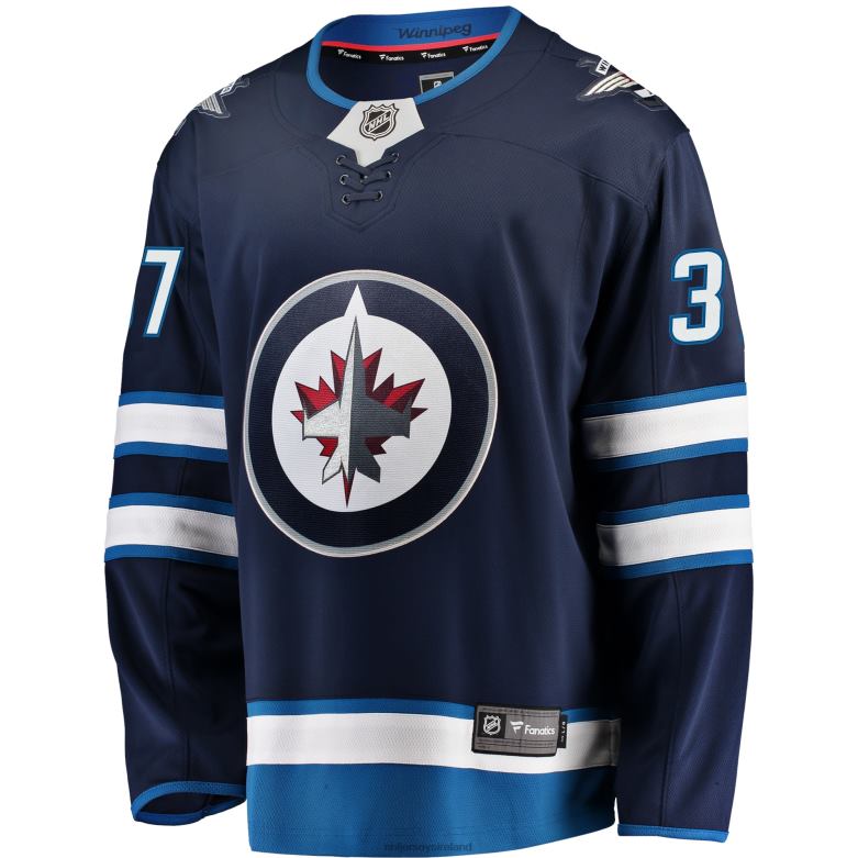NHL Men Winnipeg Jets Connor Hellebuyck Fanatics Branded Navy Breakaway Replica Jersey D002V2017 Clothing