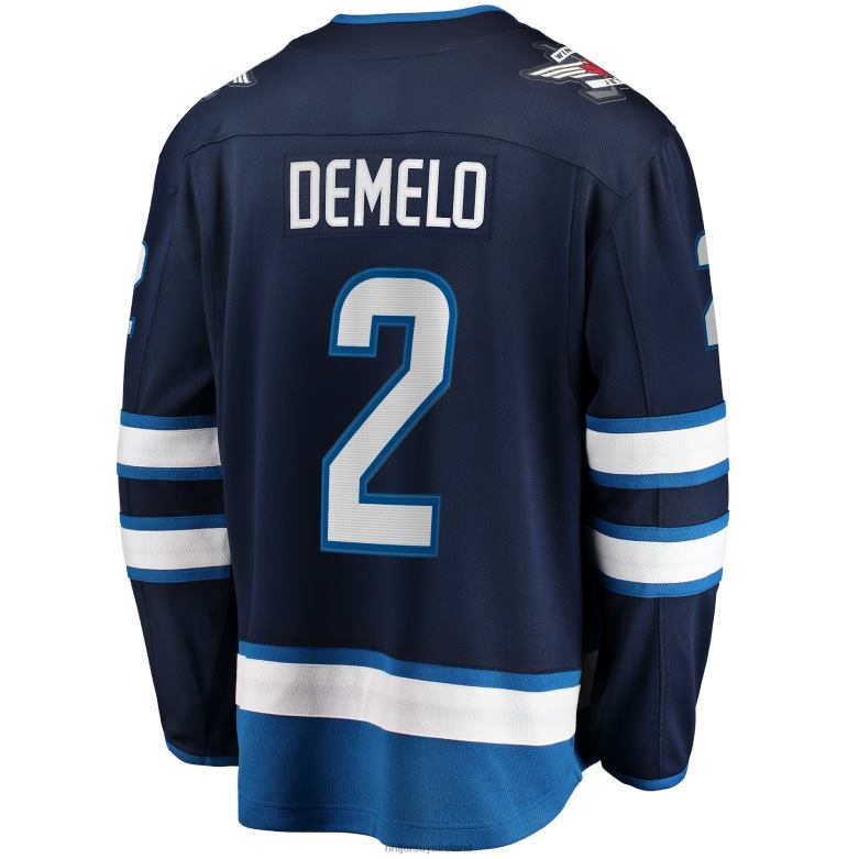 NHL Men Winnipeg Jets Dylan Demelo Fanatics Branded Navy Breakaway Player Jersey D002V2045 Clothing