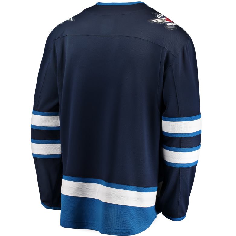 NHL Men Winnipeg Jets Fanatics Branded Blue Breakaway Home Jersey D002V629 Clothing