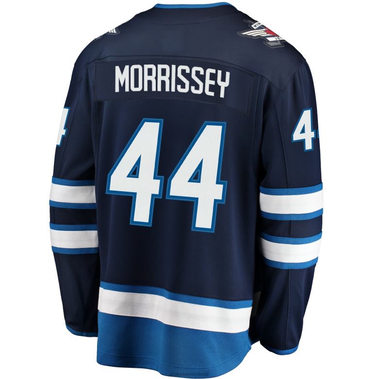 NHL Men Winnipeg Jets Josh Morrissey Fanatics Branded Navy Breakaway Replica Jersey D002V1155 Clothing