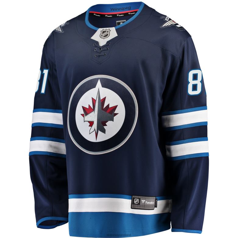 NHL Men Winnipeg Jets Kyle Connor Fanatics Branded Navy Breakaway Replica Jersey D002V1621 Clothing