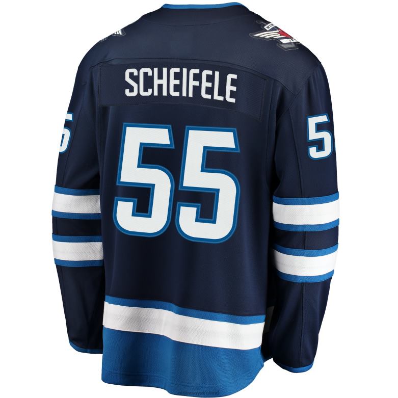NHL Men Winnipeg Jets Mark Scheifele Fanatics Branded Navy Breakaway Replica Jersey D002V1335 Clothing