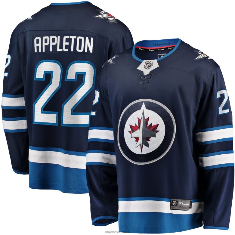 NHL Men Winnipeg Jets Mason Appleton Fanatics Branded Navy Home Breakaway Jersey D002V1479 Clothing