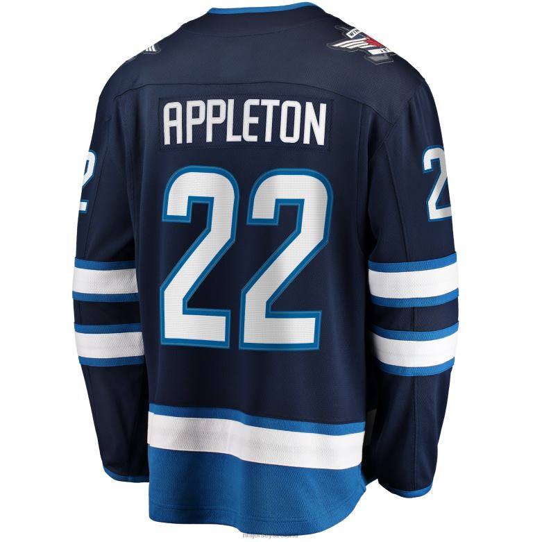 NHL Men Winnipeg Jets Mason Appleton Fanatics Branded Navy Home Breakaway Jersey D002V1479 Clothing