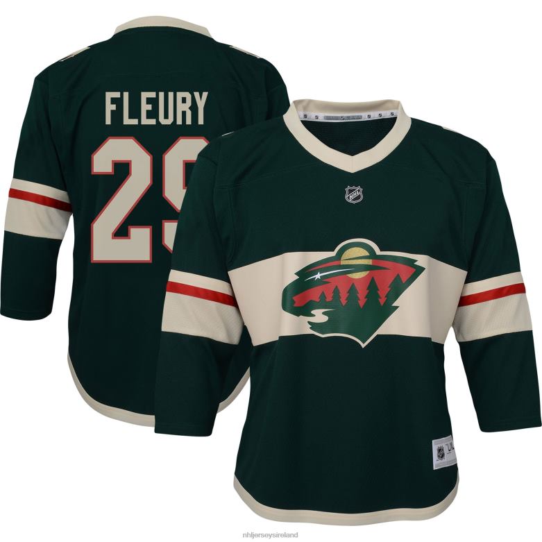 NHL Toddler Minnesota Wild Marc-Andre Fleury Green Home Replica Player Jersey D002V605 Clothing
