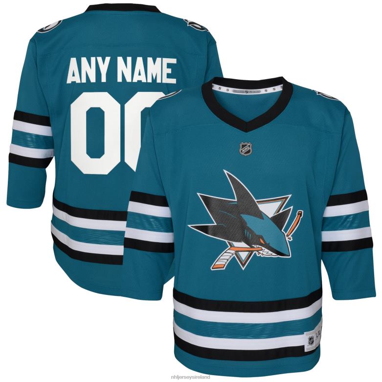 NHL Toddler San Jose Sharks Teal Home Replica Custom Jersey D002V1562 Clothing