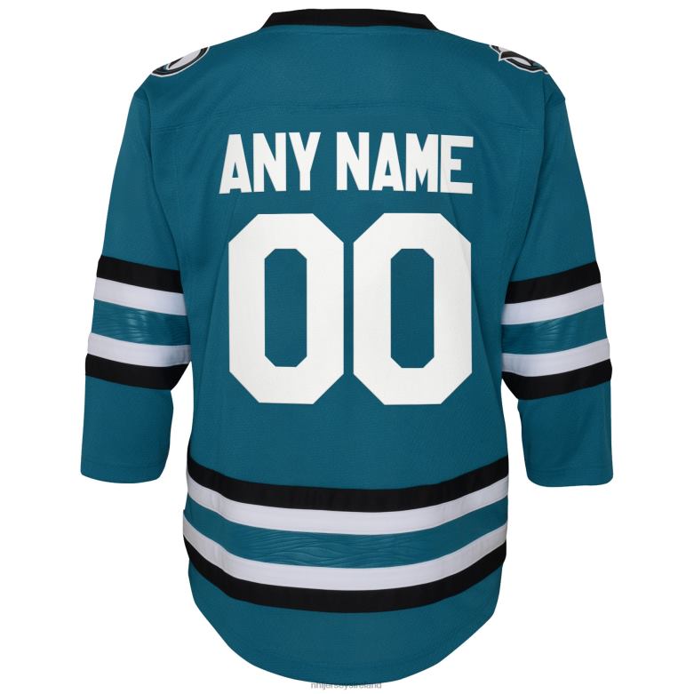 NHL Toddler San Jose Sharks Teal Home Replica Custom Jersey D002V1562 Clothing