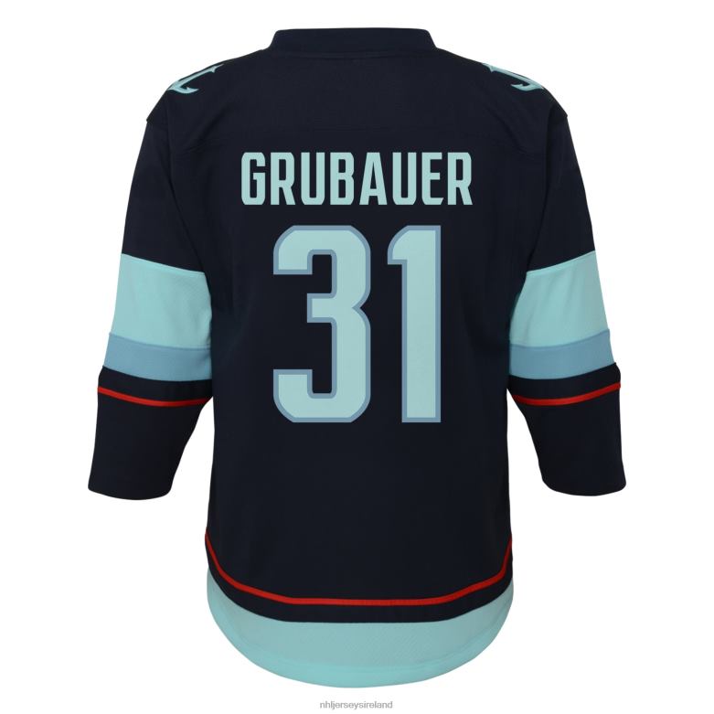 NHL Toddler Seattle Kraken Philipp Grubauer Deep Sea Blue Home Replica Player Jersey D002V1396 Clothing