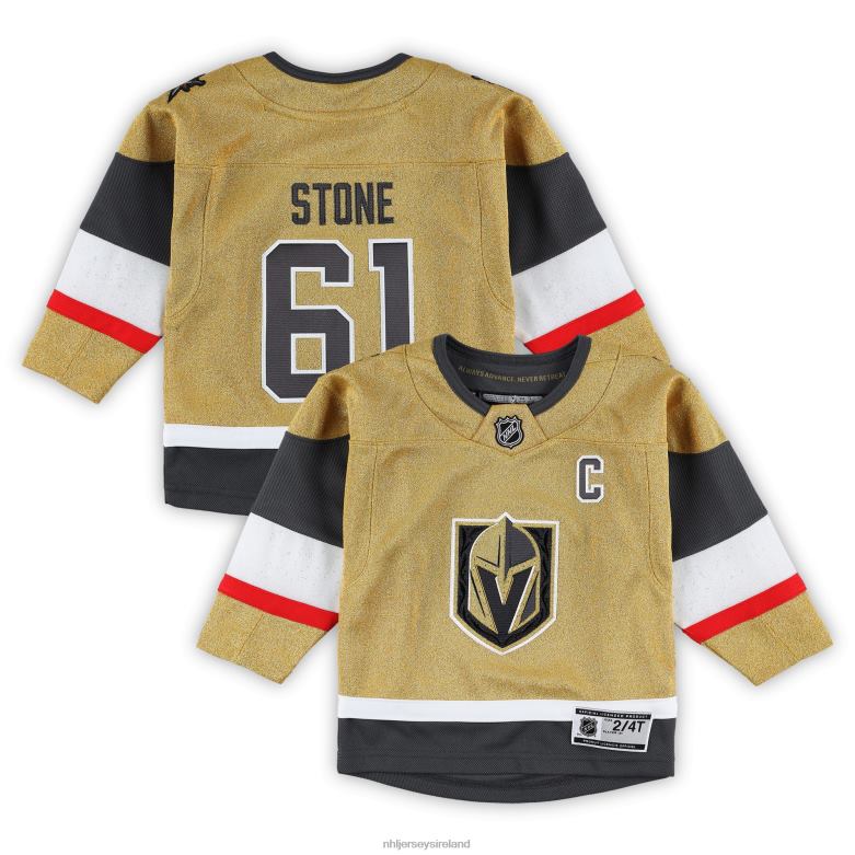NHL Toddler Vegas Golden Knights Mark Stone Gold Captain Patch Home Premier Player Jersey D002V1606 Clothing