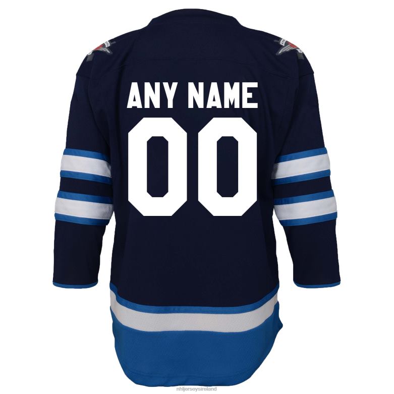 NHL Toddler Winnipeg Jets Navy Home Replica Custom Jersey D002V2005 Clothing