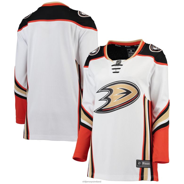 NHL Women Anaheim Ducks Fanatics Branded White Away Breakaway Jersey D002V1310 Clothing