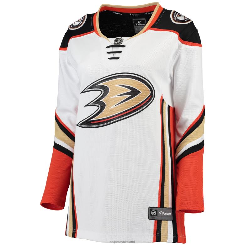 NHL Women Anaheim Ducks Fanatics Branded White Away Breakaway Jersey D002V1310 Clothing