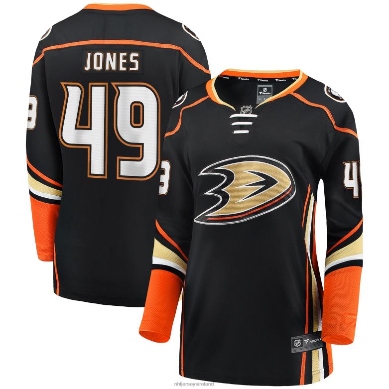NHL Women Anaheim Ducks Max Jones Fanatics Branded Black Home Breakaway Player Jersey D002V1921 Clothing