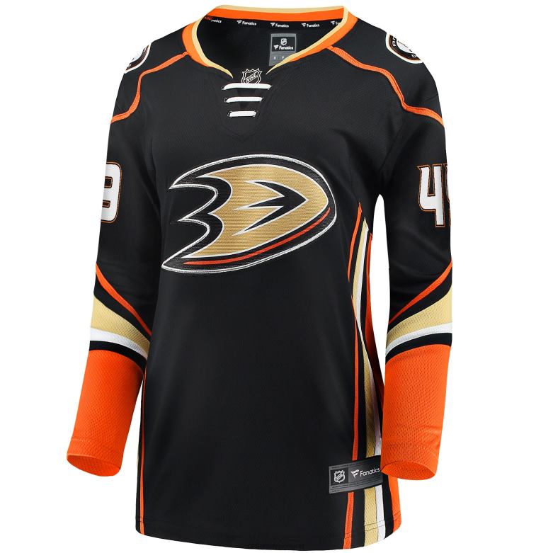 NHL Women Anaheim Ducks Max Jones Fanatics Branded Black Home Breakaway Player Jersey D002V1921 Clothing