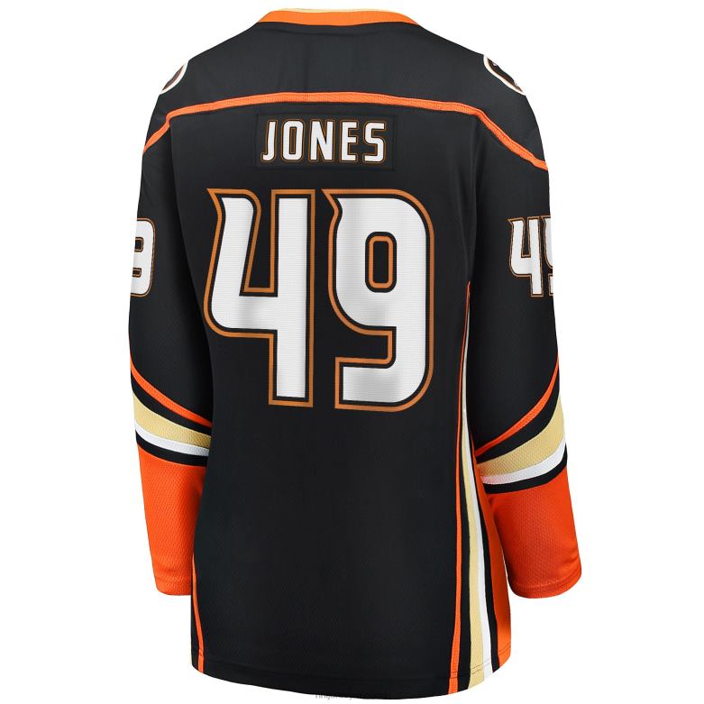 NHL Women Anaheim Ducks Max Jones Fanatics Branded Black Home Breakaway Player Jersey D002V1921 Clothing