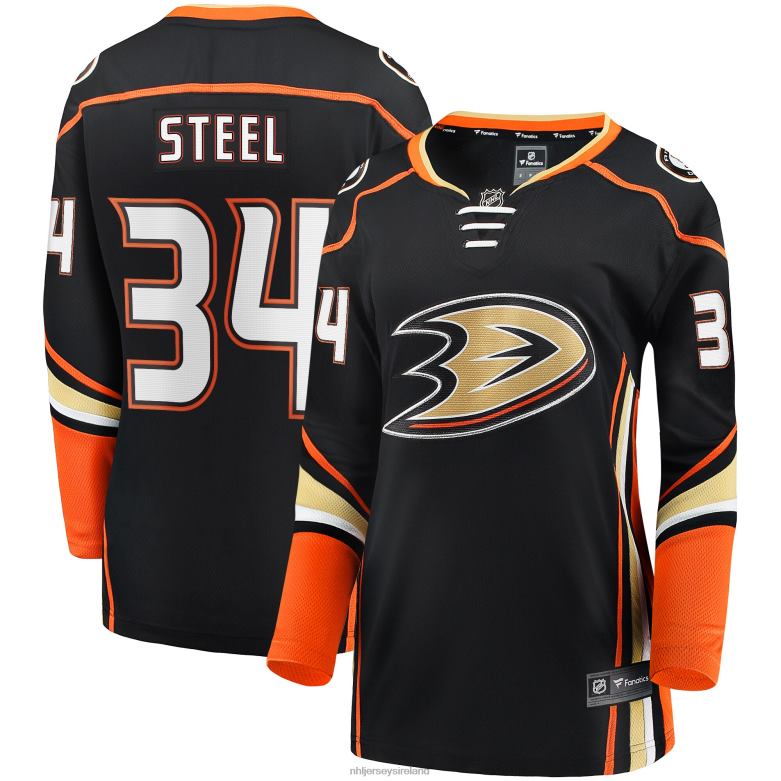 NHL Women Anaheim Ducks Sam Steel Fanatics Branded Black 2017 Breakaway Player Jersey D002V2134 Clothing