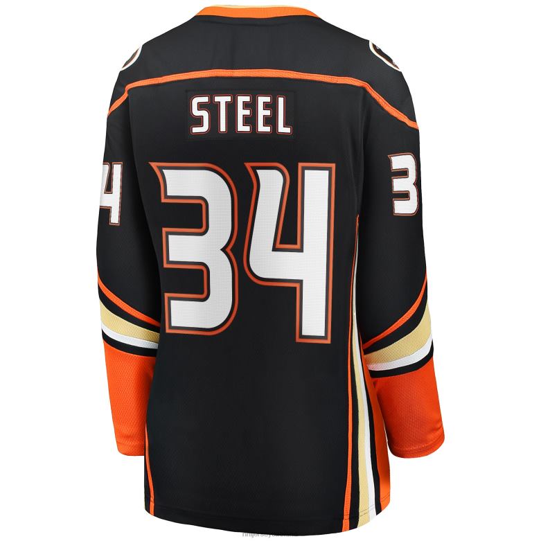 NHL Women Anaheim Ducks Sam Steel Fanatics Branded Black 2017 Breakaway Player Jersey D002V2134 Clothing