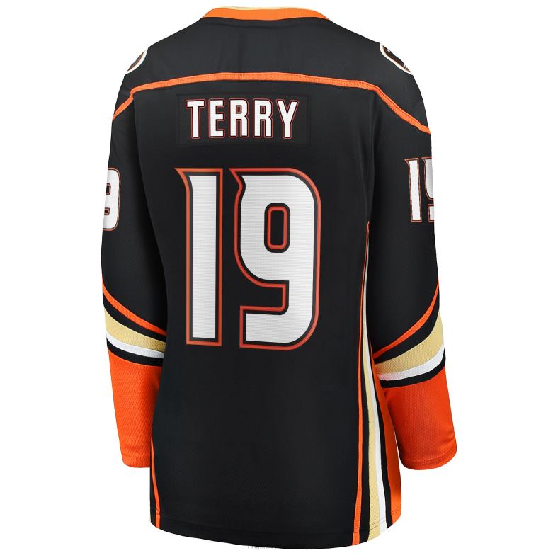 NHL Women Anaheim Ducks Troy Terry Fanatics Branded Black Home Team Breakaway Player Jersey D002V1812 Clothing