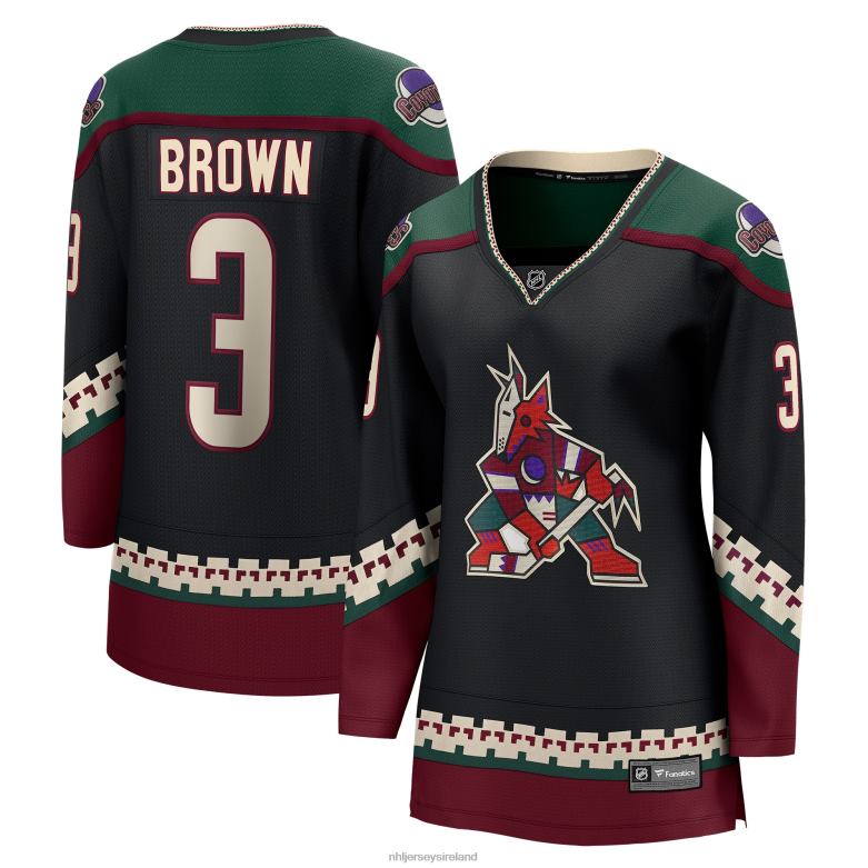 NHL Women Arizona Coyotes Josh Brown Fanatics Branded Black Home Breakaway Player Jersey D002V2115 Clothing