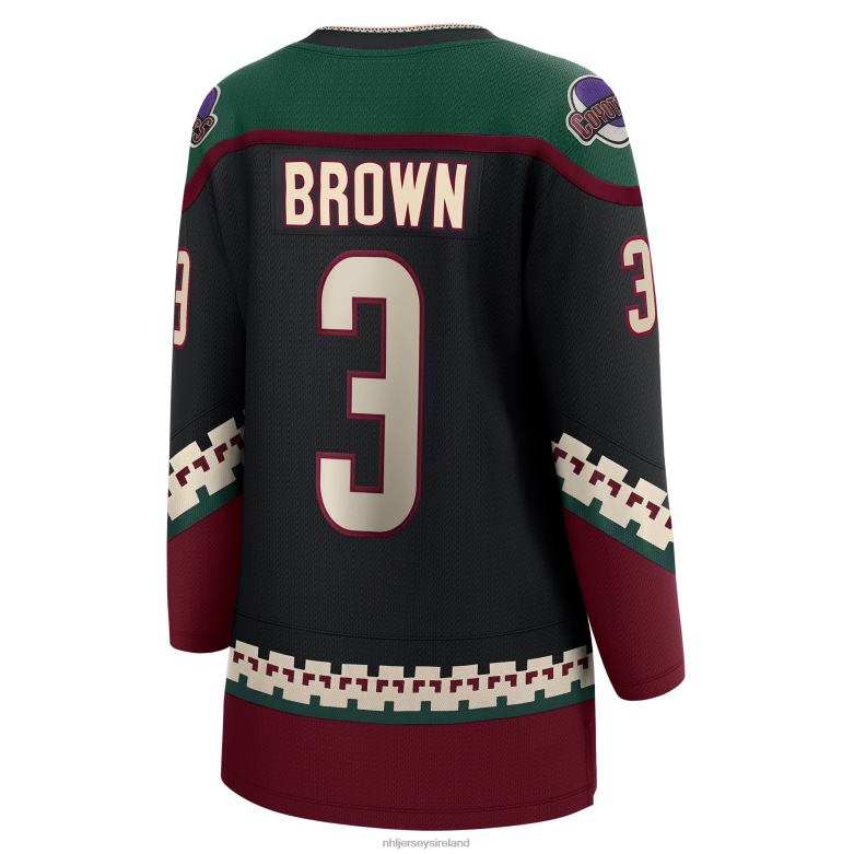 NHL Women Arizona Coyotes Josh Brown Fanatics Branded Black Home Breakaway Player Jersey D002V2115 Clothing