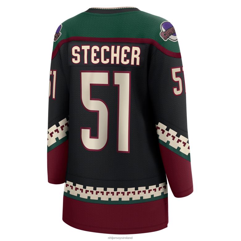 NHL Women Arizona Coyotes Troy Stecher Fanatics Branded Black Home Breakaway Player Jersey D002V2116 Clothing