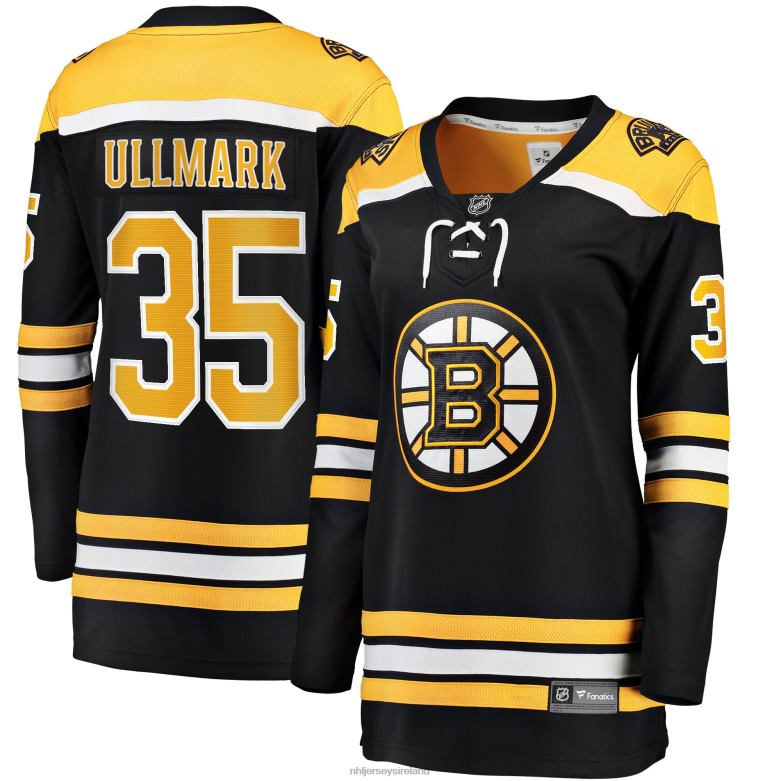 NHL Women Boston Bruins Linus Ullmark Fanatics Branded Black Home Breakaway Player Jersey D002V219 Clothing