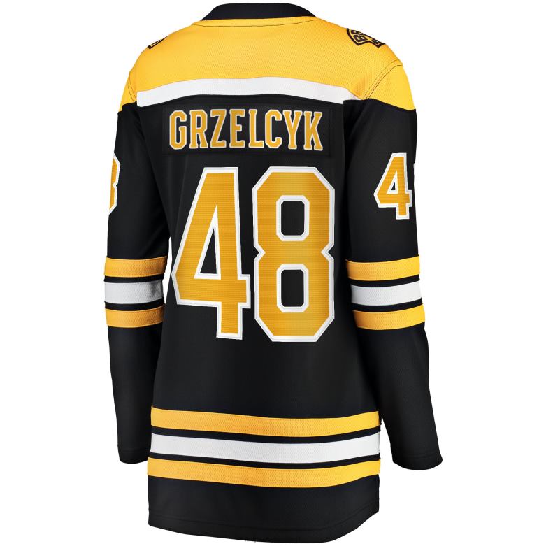 NHL Women Boston Bruins Matt Grzelcyk Fanatics Branded Black Home Breakaway Player Jersey D002V1536 Clothing