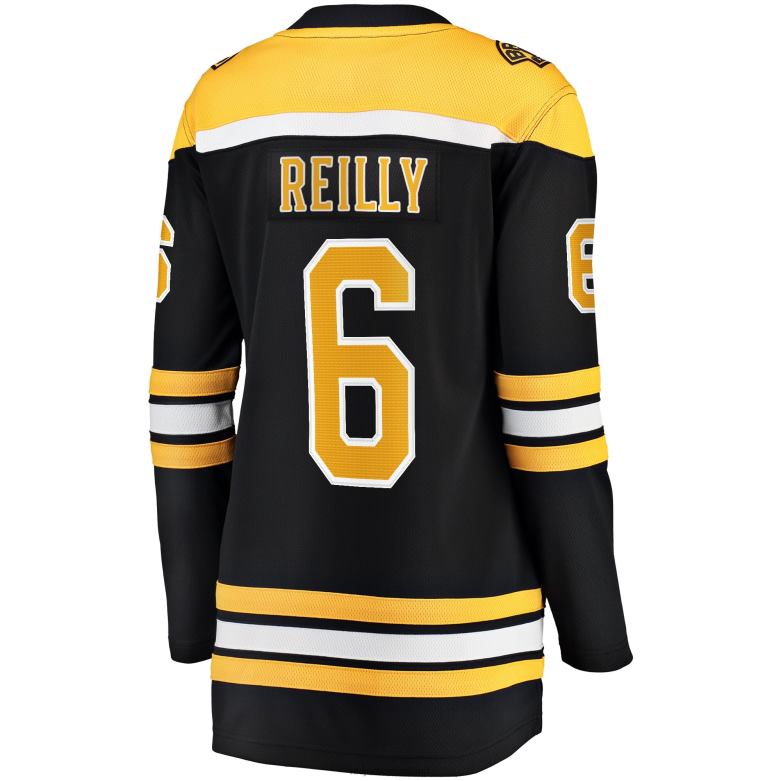 NHL Women Boston Bruins Mike Reilly Fanatics Branded Black 2017/18 Home Breakaway Replica Jersey D002V2383 Clothing