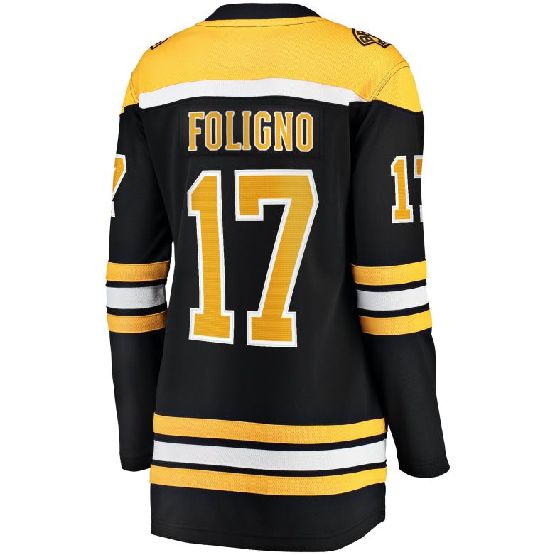 NHL Women Boston Bruins Nick Foligno Fanatics Branded Black Home Breakaway Player Jersey D002V1459 Clothing