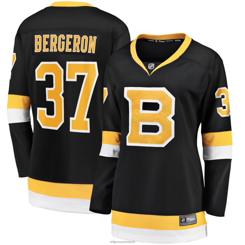 NHL Women Boston Bruins Patrice Bergeron Fanatics Branded Black Alternate Premier Breakaway Player Jersey D002V1243 Clothing