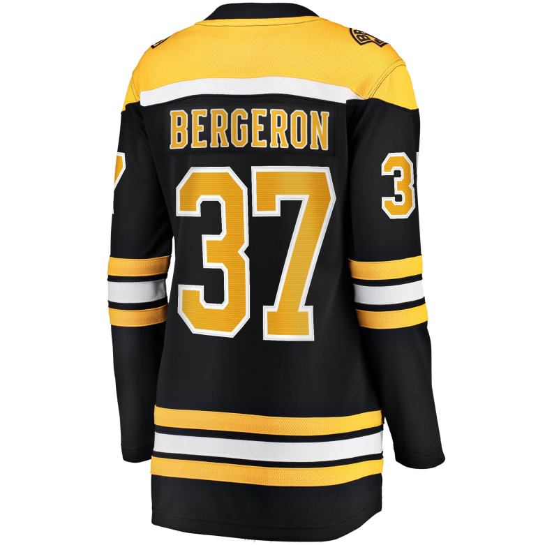 NHL Women Boston Bruins Patrice Bergeron Fanatics Branded Black Captain Patch Home Breakaway Jersey D002V169 Clothing