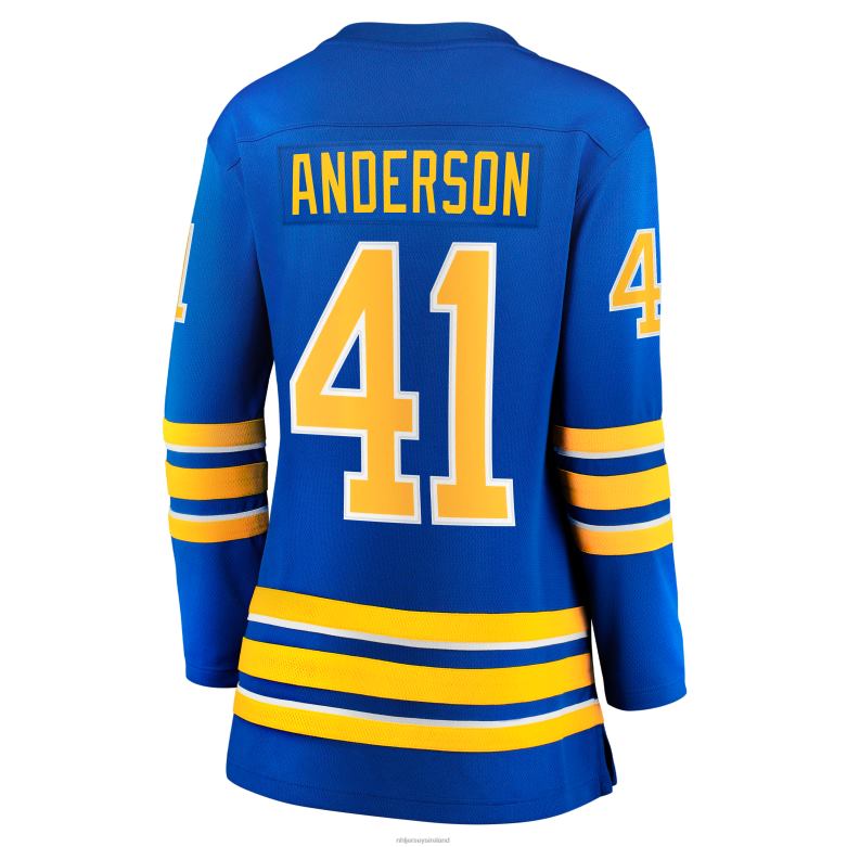 NHL Women Buffalo Sabres Craig Anderson Fanatics Branded Royal Home Breakaway Player Jersey D002V1778 Clothing