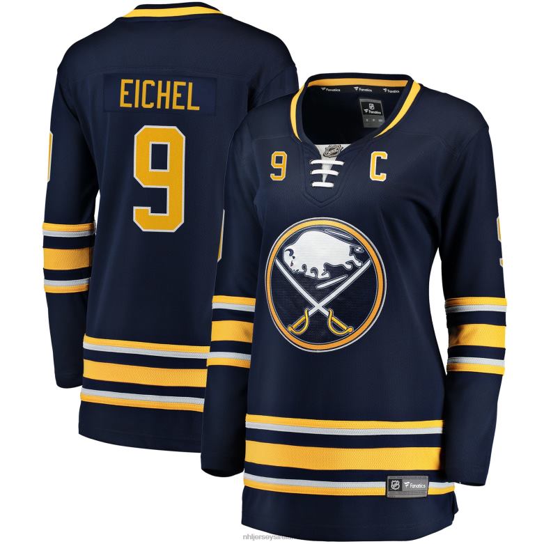 NHL Women Buffalo Sabres Jack Eichel Fanatics Branded Navy Home Premier Breakaway Player Jersey D002V1341 Clothing