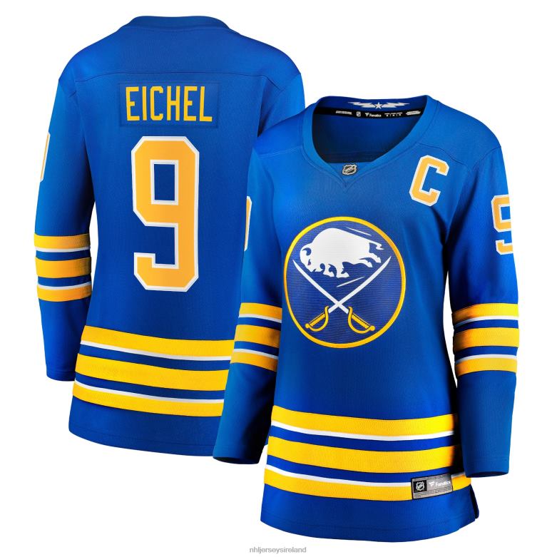 NHL Women Buffalo Sabres Jack Eichel Fanatics Branded Royal Home Premier Breakaway Player Jersey D002V2021 Clothing