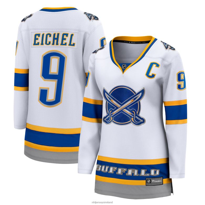 NHL Women Buffalo Sabres Jack Eichel Fanatics Branded White 2020/21 Special Edition Breakaway Player Jersey D002V1480 Clothing