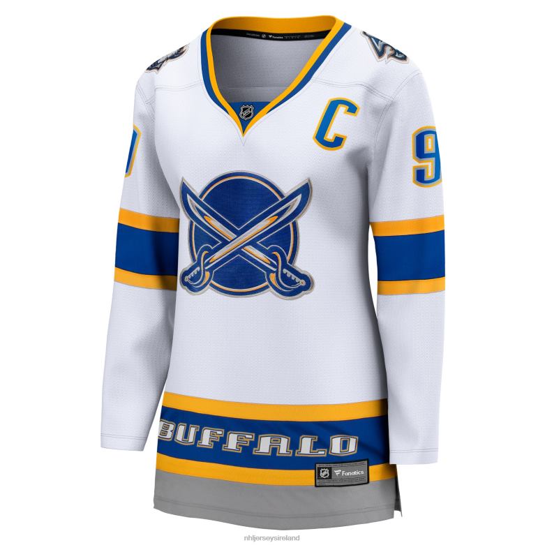 NHL Women Buffalo Sabres Jack Eichel Fanatics Branded White 2020/21 Special Edition Breakaway Player Jersey D002V1480 Clothing