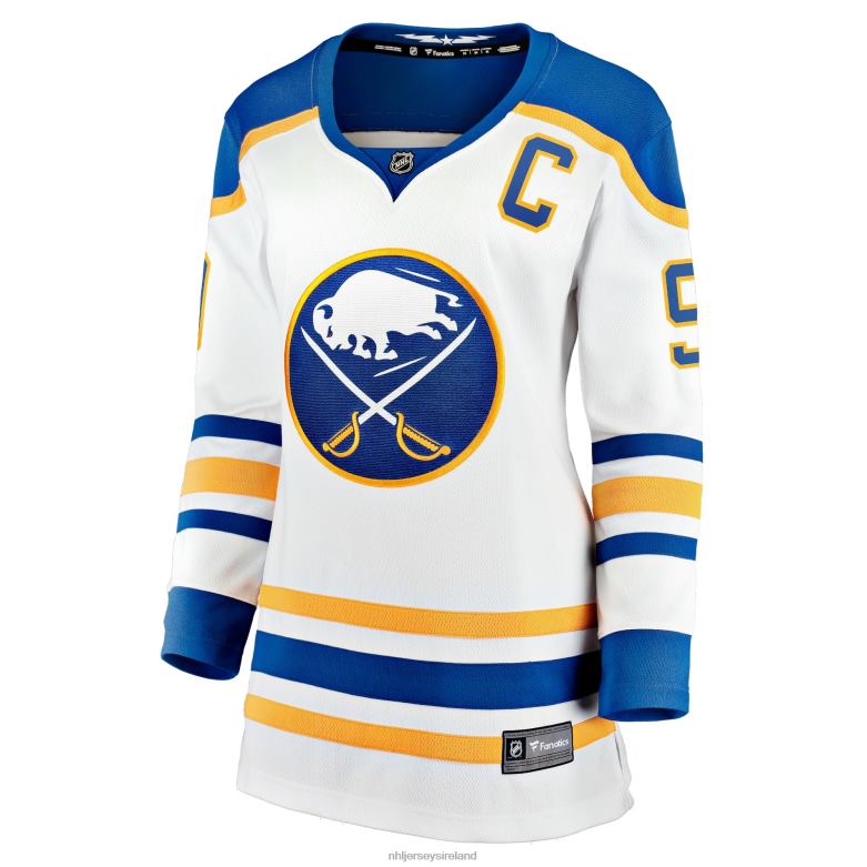 NHL Women Buffalo Sabres Jack Eichel Fanatics Branded White Away Premier Breakaway Player Jersey D002V1144 Clothing