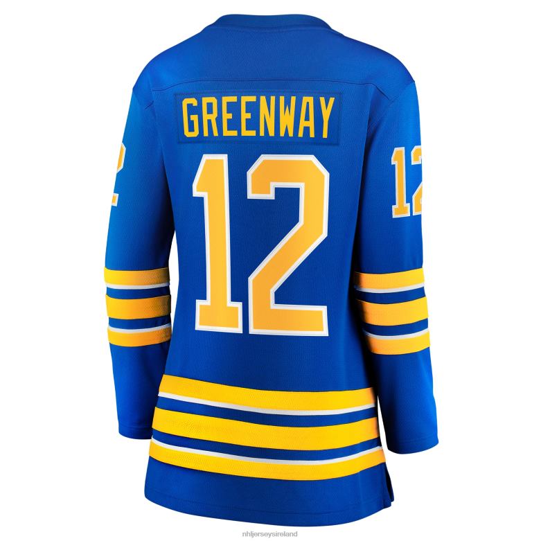NHL Women Buffalo Sabres Jordan Greenway Fanatics Branded Royal Home Breakaway Jersey D002V2067 Clothing