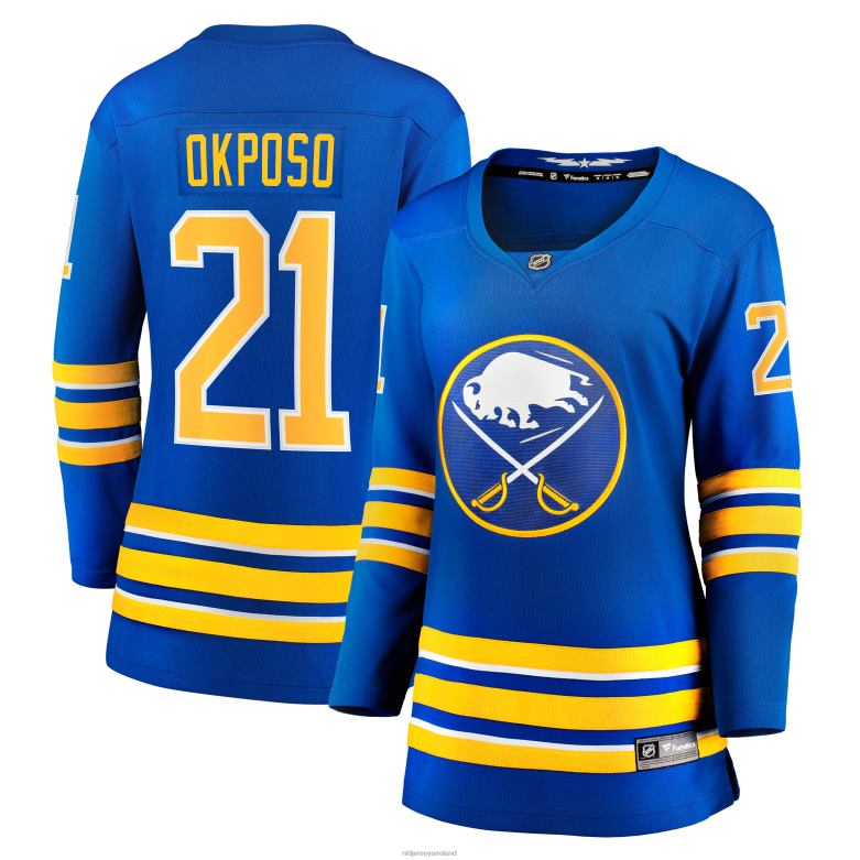 NHL Women Buffalo Sabres Kyle Okposo Fanatics Branded Royal Home Breakaway Jersey D002V1909 Clothing