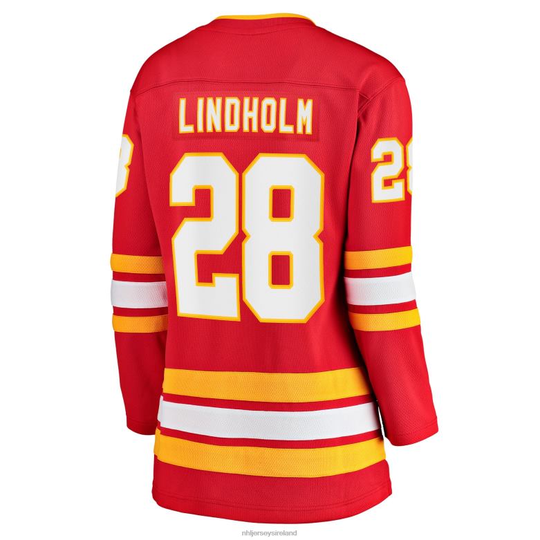 NHL Women Calgary Flames Elias Lindholm Fanatics Branded Red Home Team Breakaway Player Jersey D002V1631 Clothing