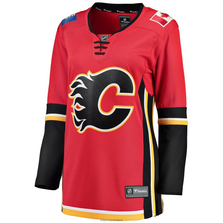 NHL Women Calgary Flames Fanatics Branded Red/Black Premier Breakaway Alternate Jersey D002V1544 Clothing