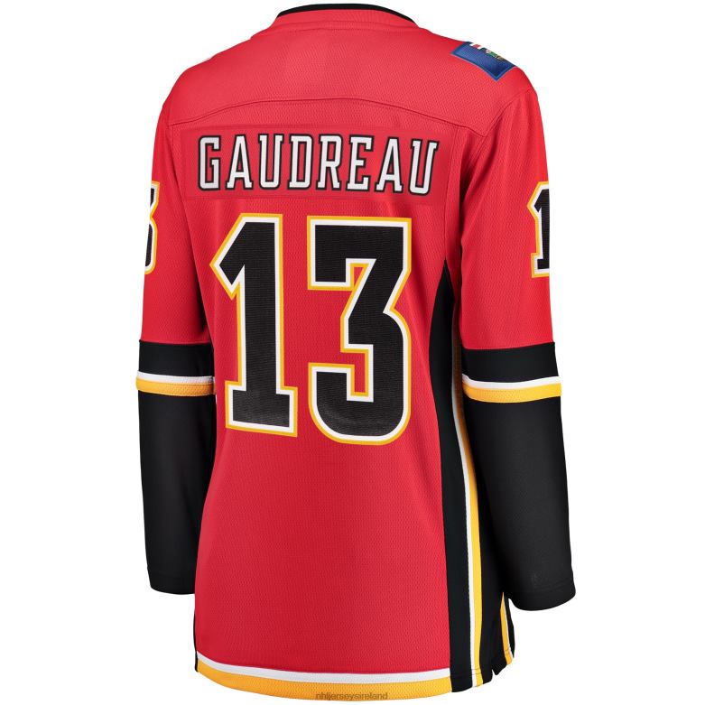 NHL Women Calgary Flames Johnny Gaudreau Fanatics Branded Red Home Breakaway Player Jersey D002V2345 Clothing