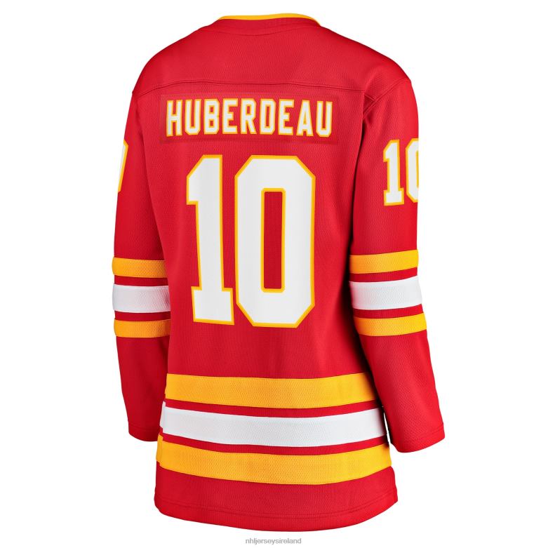 NHL Women Calgary Flames Jonathan Huberdeau Fanatics Branded Red Home Breakaway Player Jersey D002V2117 Clothing