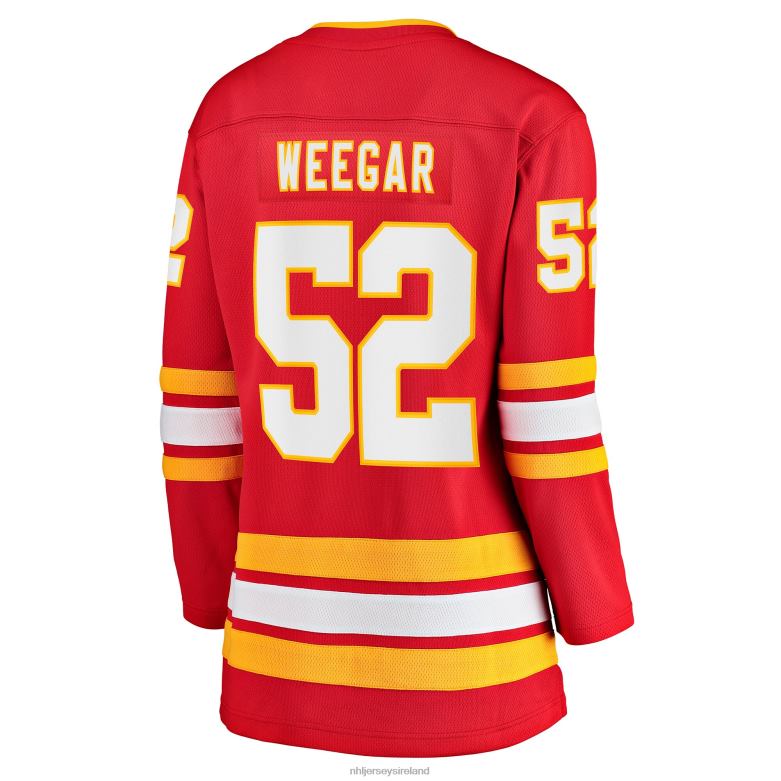 NHL Women Calgary Flames Mackenzie Weegar Fanatics Branded Red Home Breakaway Player Jersey D002V2108 Clothing