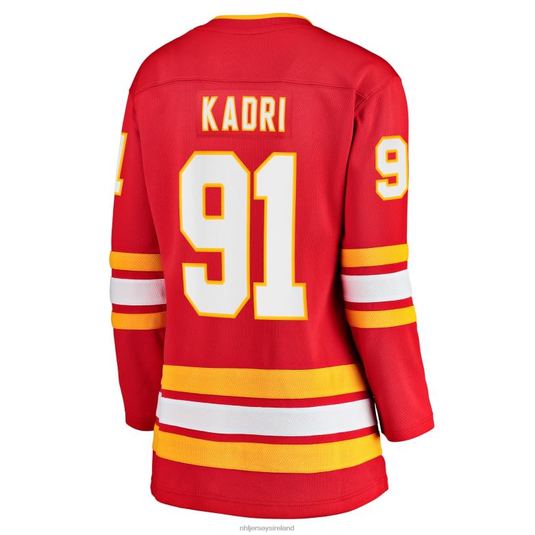 NHL Women Calgary Flames Nazem Kadri Fanatics Branded Red Home Breakaway Player Jersey D002V1408 Clothing
